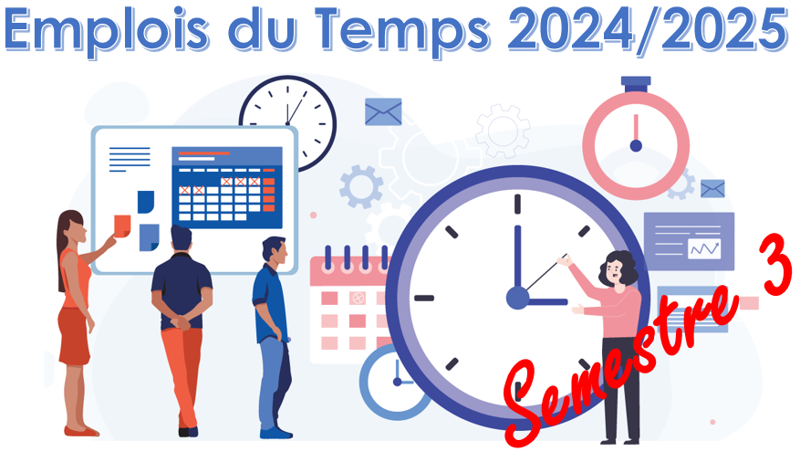 EMPLOIS DU TEMPS DUT S3 ANNÉE UNIVERSITAIRE 2024/2025