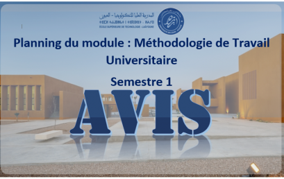 Planning du module : Méthodologie de Travail Universitaire