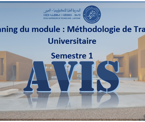 Planning du module : Méthodologie de Travail Universitaire