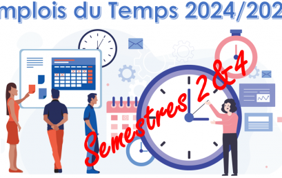 EMPLOIS DU TEMPS DUT S2 ET S4 ANNÉE UNIVERSITAIRE 2024/2025