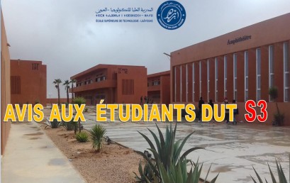 AVIS AUX  ÉTUDIANTS DUT S3